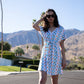 Turquoise Palms - Cinch Dress