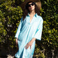 Turquoise Palms - Quarter Sleeve Dress